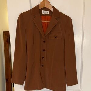 Ganni Petite Women's Hazelnut Blazer Jacket